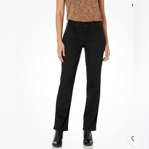 NYDJ Womens Jeans Size 6P Black  Denim Lift Tuck Technology Marilyn Straight